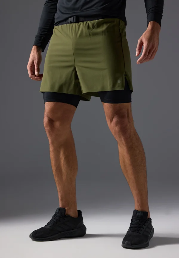 Kurze Sporthose - olive/black
