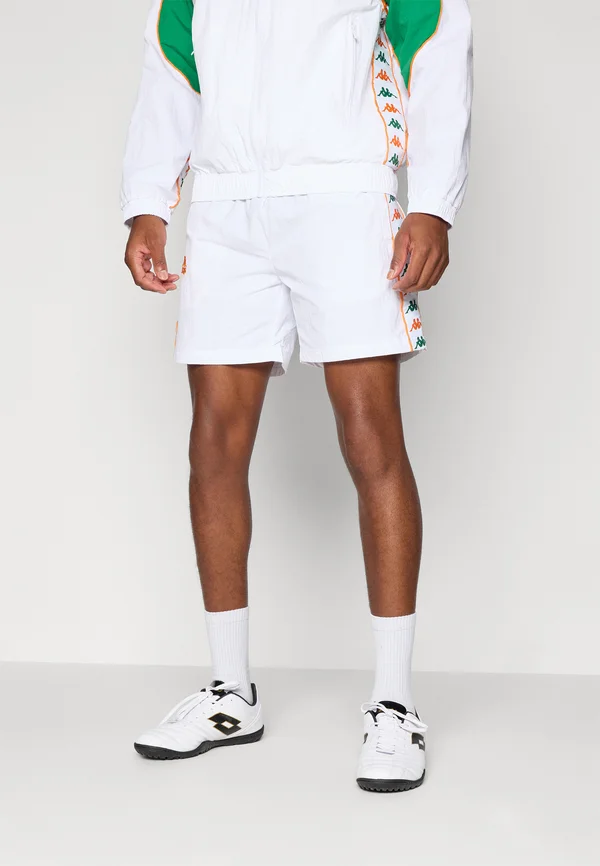 Kurze Sporthose - white/green tee/orange