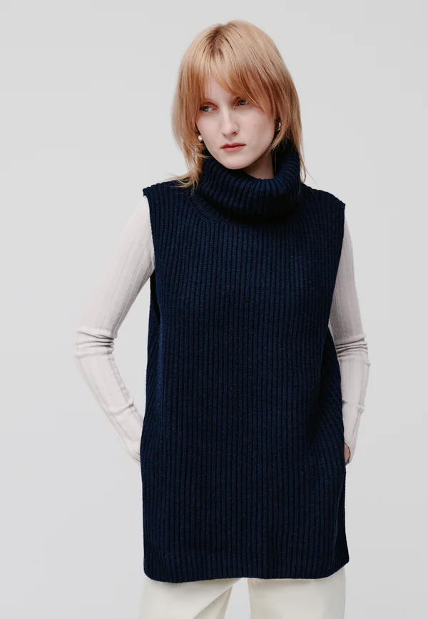 KYOMI - Strickpullover - dunkles marineblau
