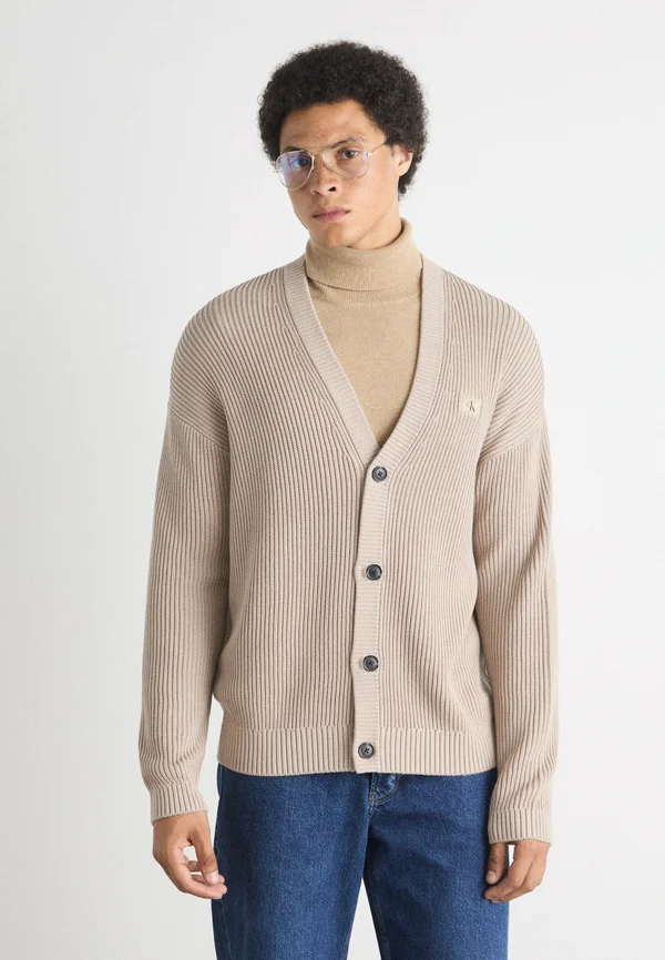 LABEL CARDIGAN - Strickjacke - goat