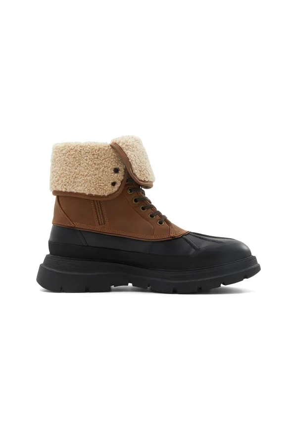 LACE UPS DELBURN WATERPROOF + COLD RATING -20C - Snowboot/Winterstiefel - cognac