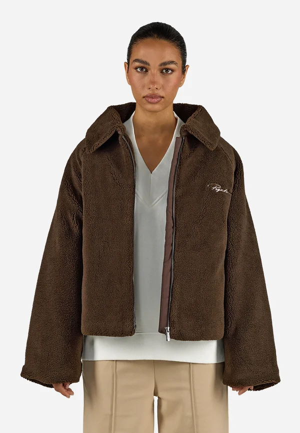 LAJA JACKET - Kunstlederjacke - dark brown