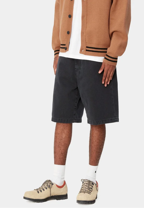 LANDON - Jeans Shorts - black stone washed