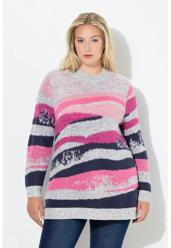 LANDSCAPE STRIPE  - Strickpullover - pale mottled grey