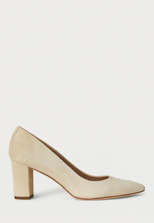 LANETTE SUEDE BLOCK HEEL PUMP - Pumps - sand dune