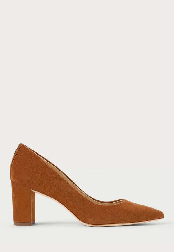 LANETTE SUEDE BLOCK HEEL PUMP - Pumps - tan