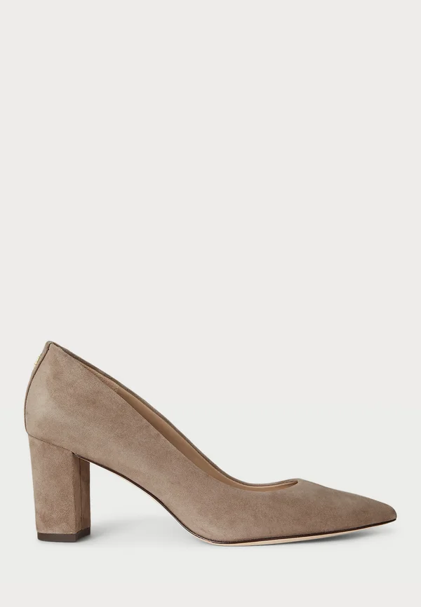LANETTE SUEDE BLOCK HEEL PUMP - Pumps - taupe brown