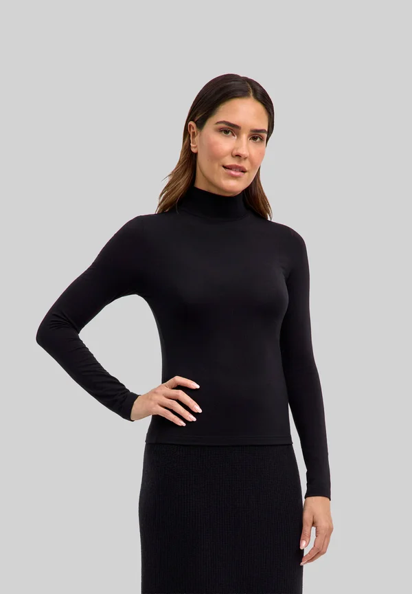 LANGARM - Strickpullover - black