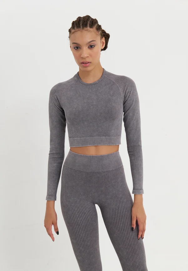 Langarmshirt - anthracite