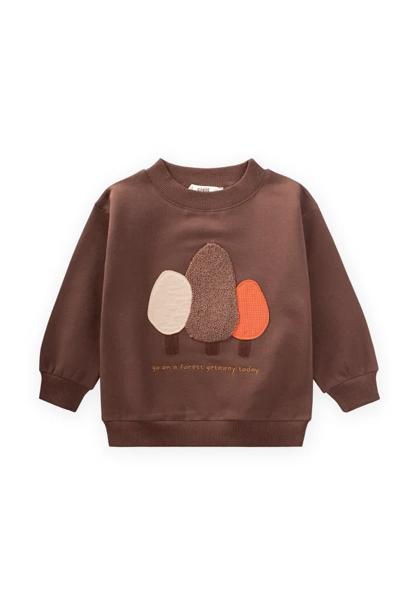 Langarmshirt - dark brown