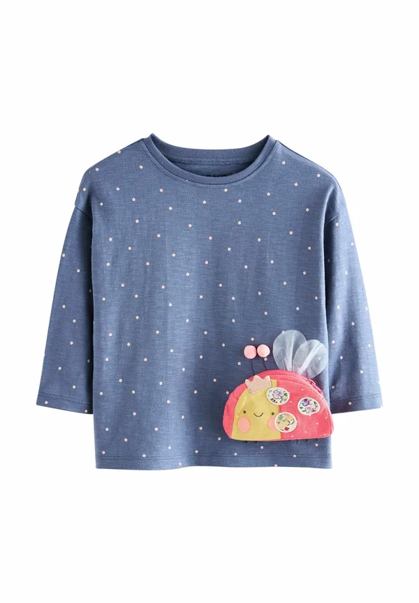 Langarmshirt - navy spot ladybird