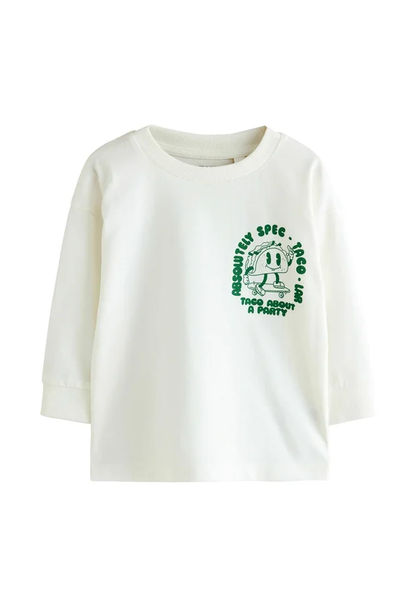 Langarmshirt - white green taco