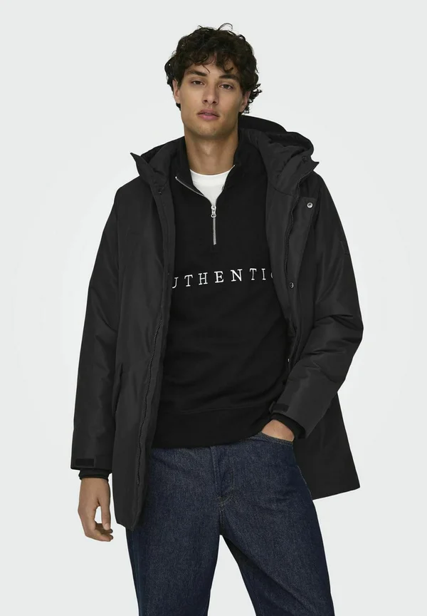 LANGER ONSCARL  - Wintermantel - black
