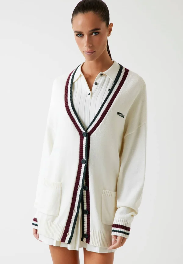 LANGER - Strickjacke - creme