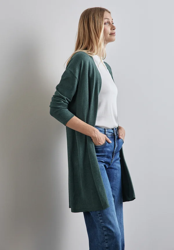 LANGER - Strickjacke - grün