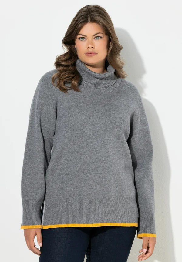 LANGRAM ROLLKRAGEN - Strickpullover - anthracite