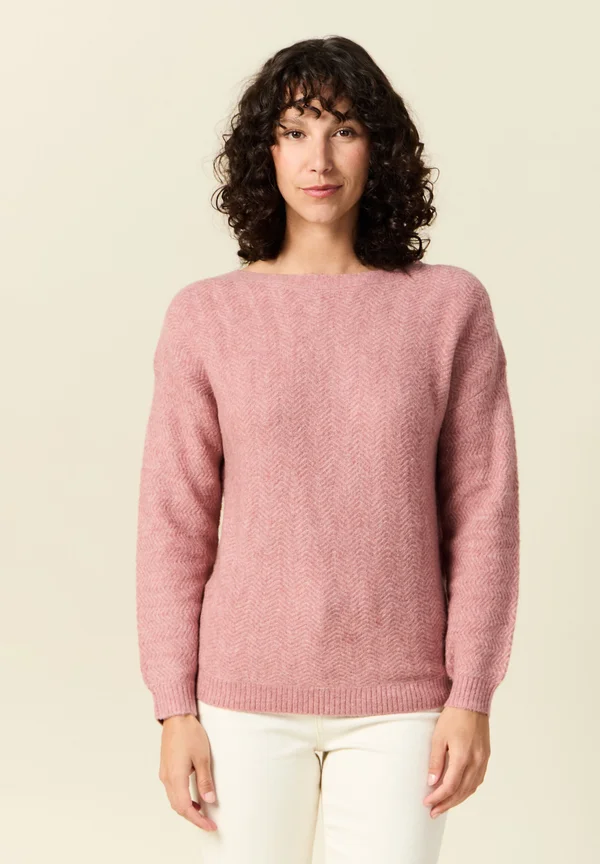LANGÄRMLIGER PULLOVER - Strickpullover - rose pastel