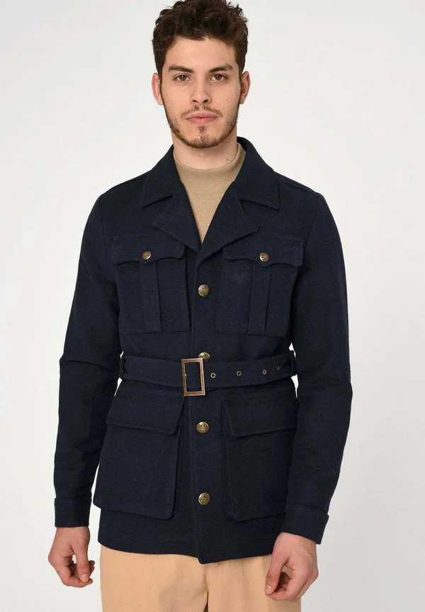 LAPEL COLLAR DETAILED - Übergangsjacke - navy blue