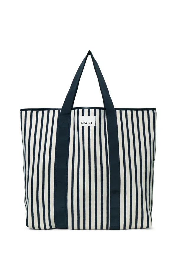 LARGE STRIPED SHOULDER  - Shopping Bag - dark blue