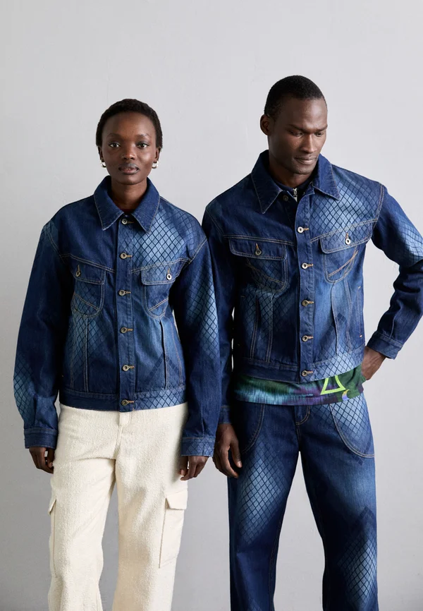 LASER FITTED JACKET UNISEX - Jeansjacke - indigo