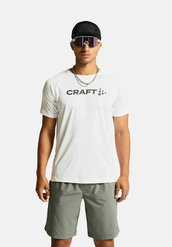 LAUF CORE ESSENCE LOGO - T-Shirt print - white granite
