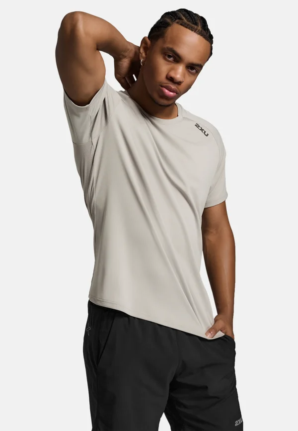 LAUF KURZ AERO - Sport T-Shirt - carbon-black reflective