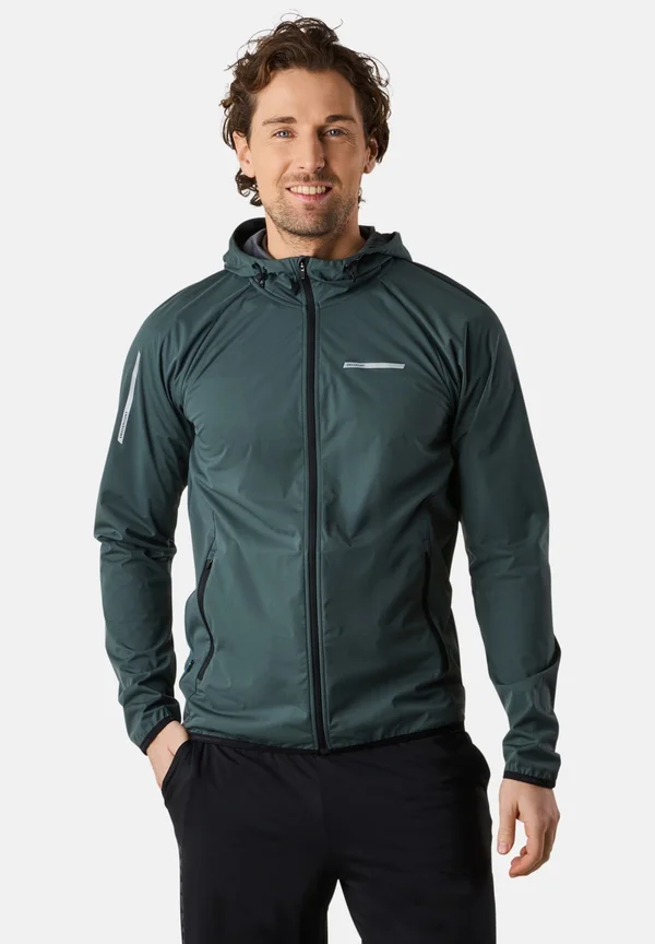 Laufjacke - dusty green black