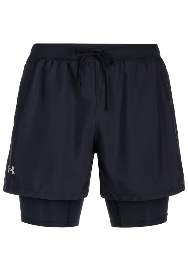 LAUNCH - Kurze Sporthose - black black reflective