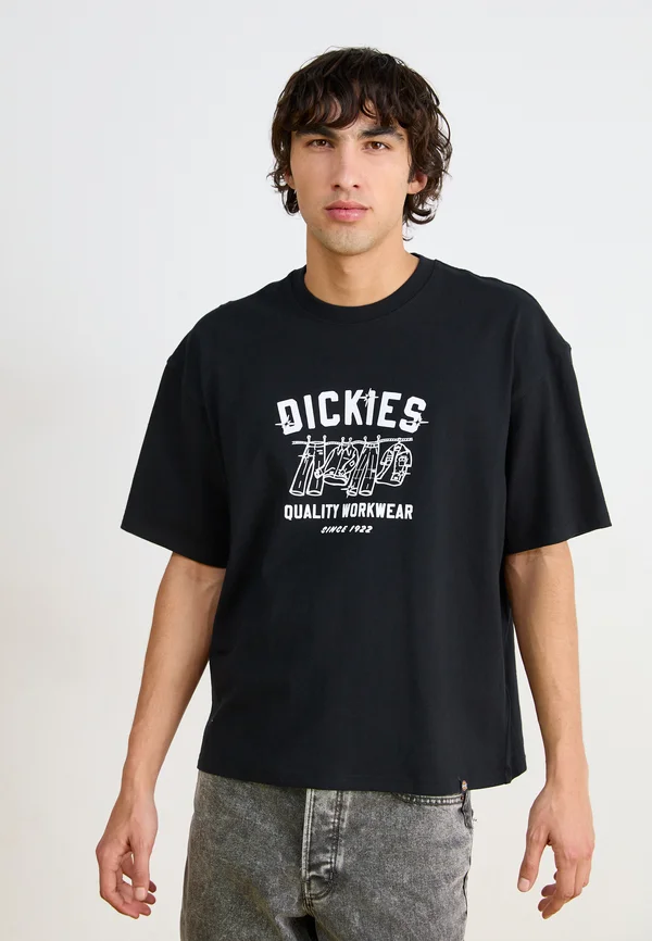 LAUNDRY BOXY TEE - T-Shirt print - black