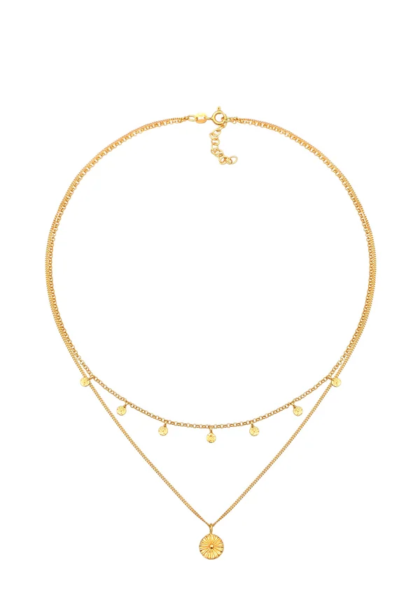 LAYER DISC SUN - Halskette - gold-coloured