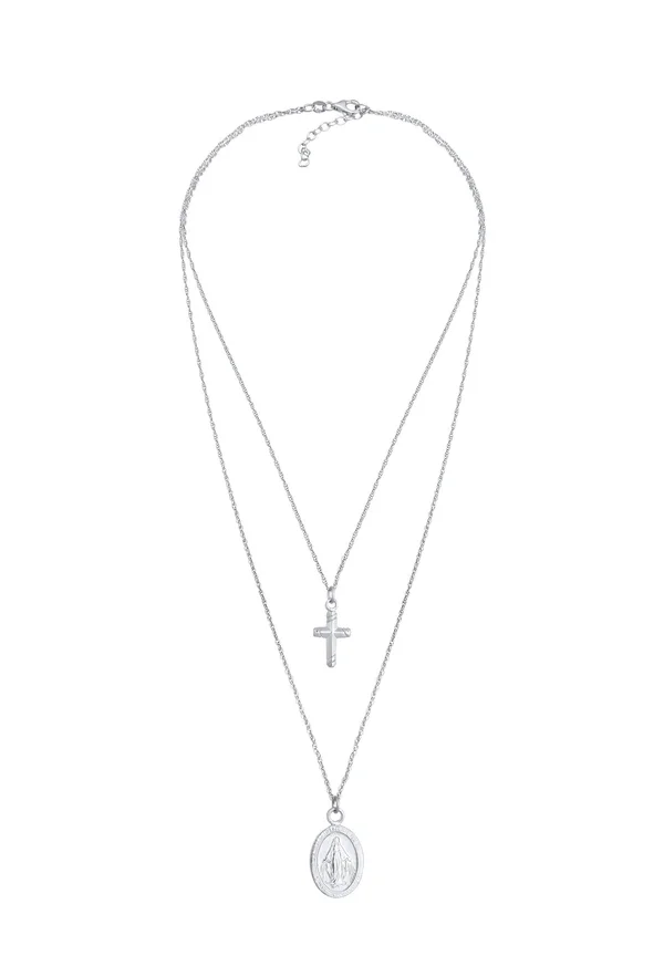 LAYER LOOK CROSS - Halskette - silver-coloured