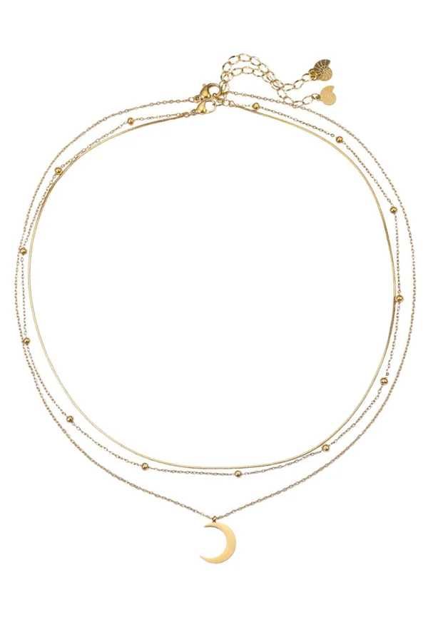 LAYERED MOON SET - Halskette - gold-coloured