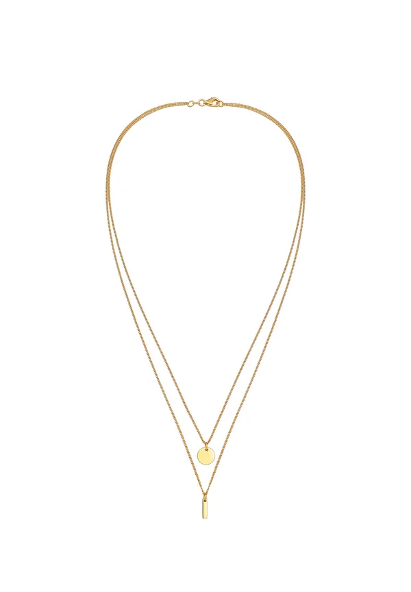 LAYERING PLATE NECKLACE - Halskette - gold-coloured