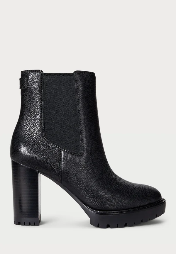 LAYNE PEBBLED LEATHER BOOTIE - Stiefelette - black