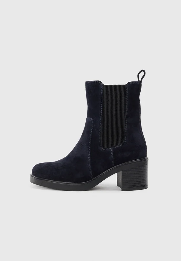 LEATHER - Ankle Boot - dark blue