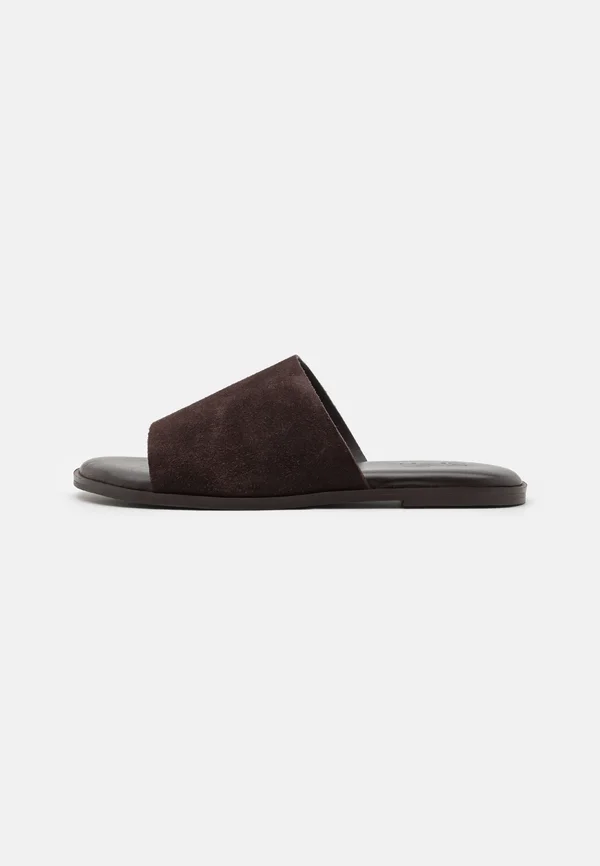 LEATHER - Hausschuh - dark brown