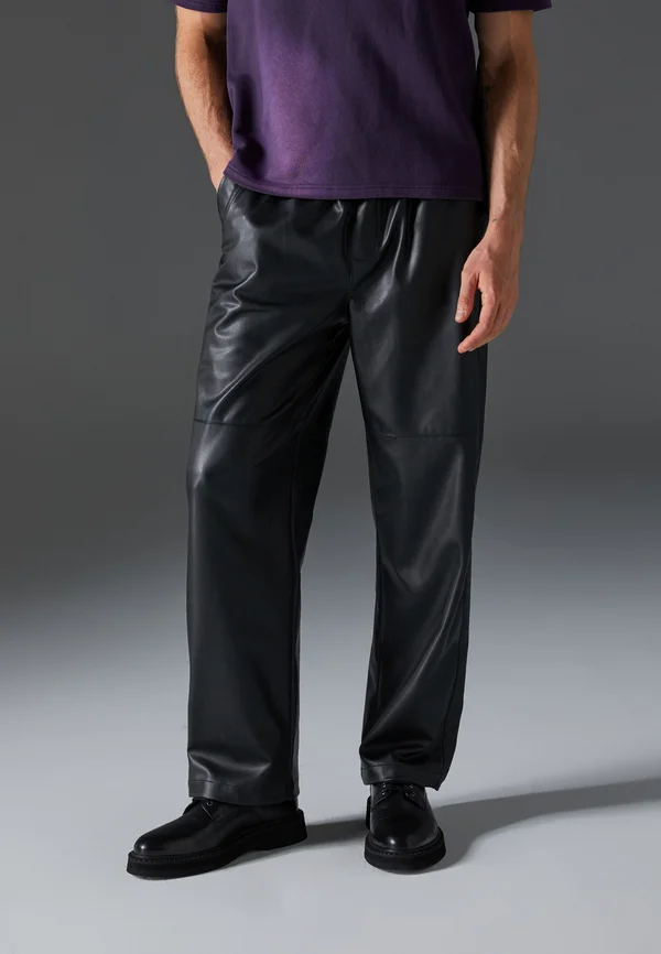 LEATHER - Schnürer - black