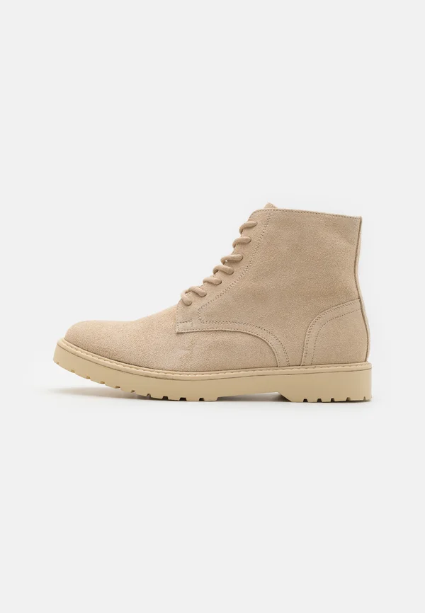 LEATHER - Schnürstiefelette - beige