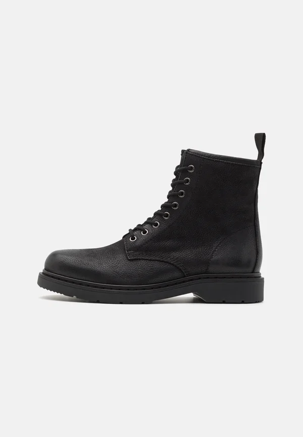 LEATHER - Schnürstiefelette - black