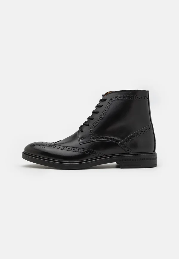 LEATHER - Schnürstiefelette - black