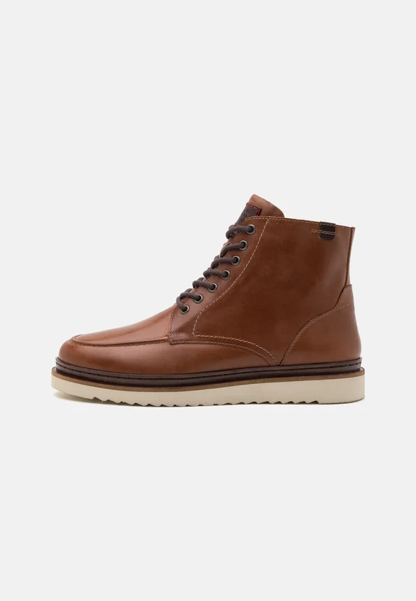 LEATHER - Schnürstiefelette - brown
