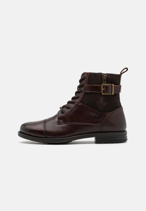 LEATHER - Schnürstiefelette - cognac