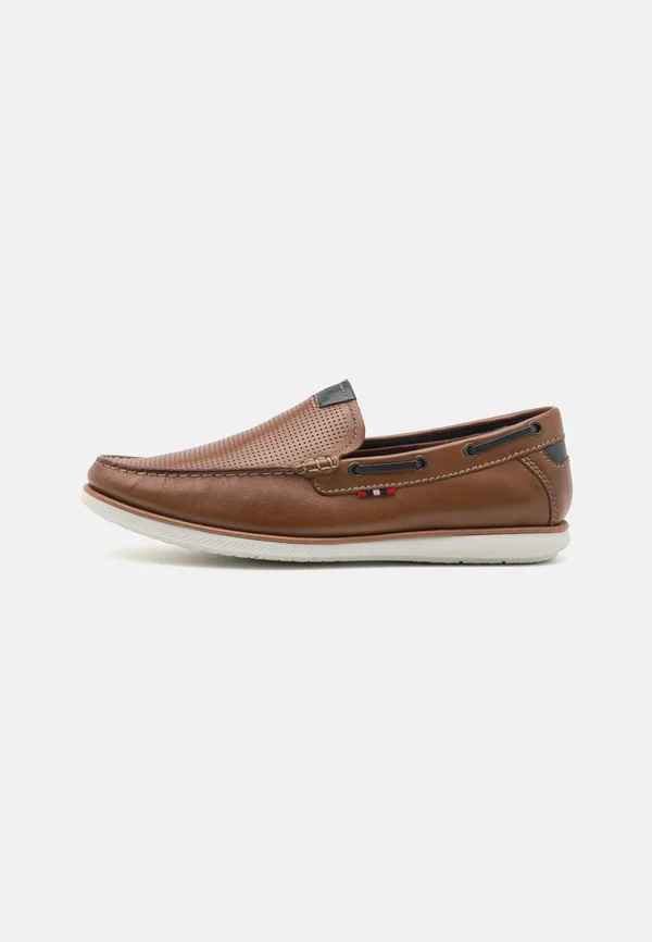 LEATHER - Slipper - cognac