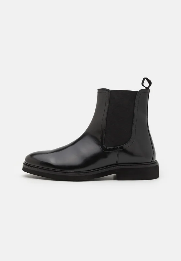 LEATHER - Stiefelette - black