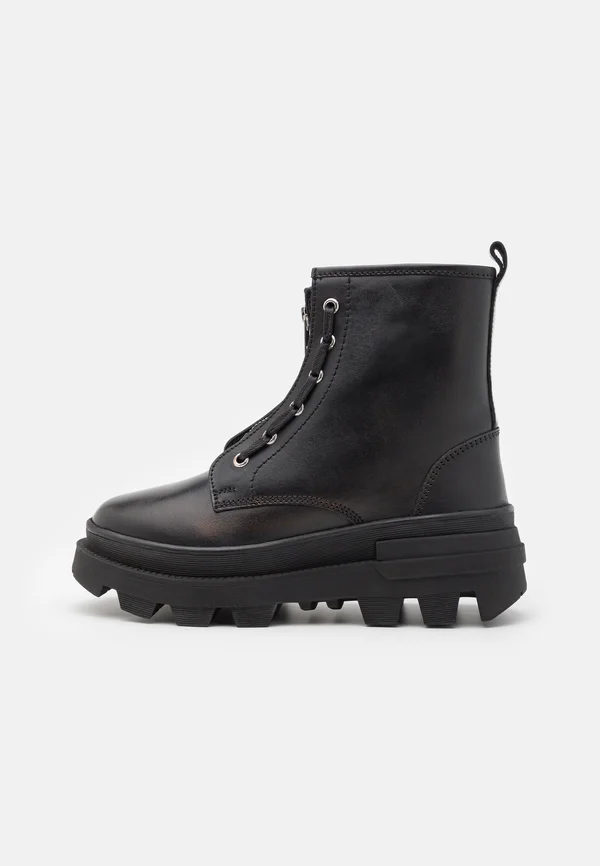 LEATHER UNISEX - Plateaustiefelette - black