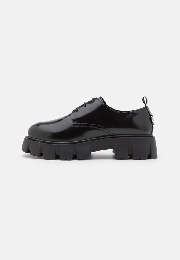 LEATHER UNISEX - Schnürer - black