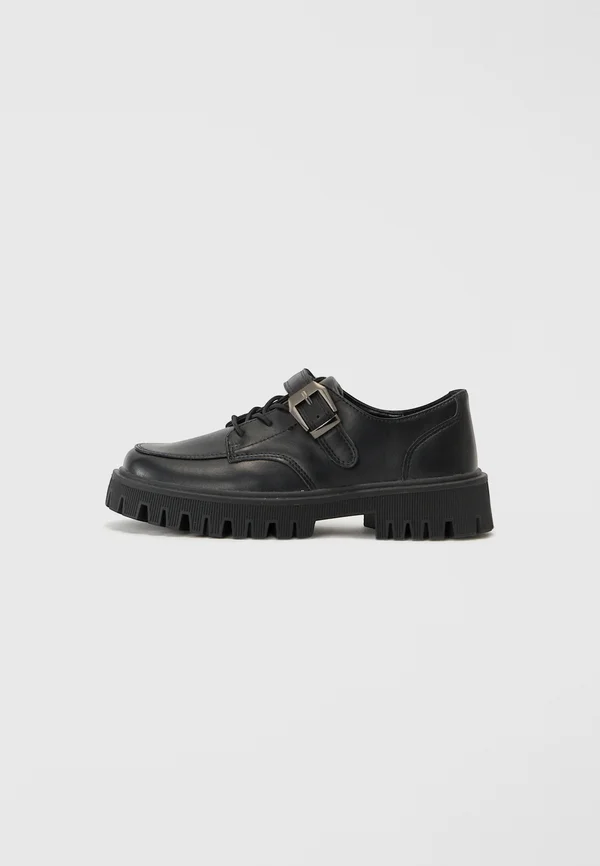 LEATHER UNISEX - Sportlicher Schnürer - black