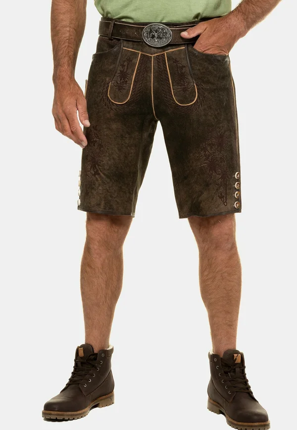 LEDERHOSE KURZ TRACHT - Shorts - dark-brown-mottled