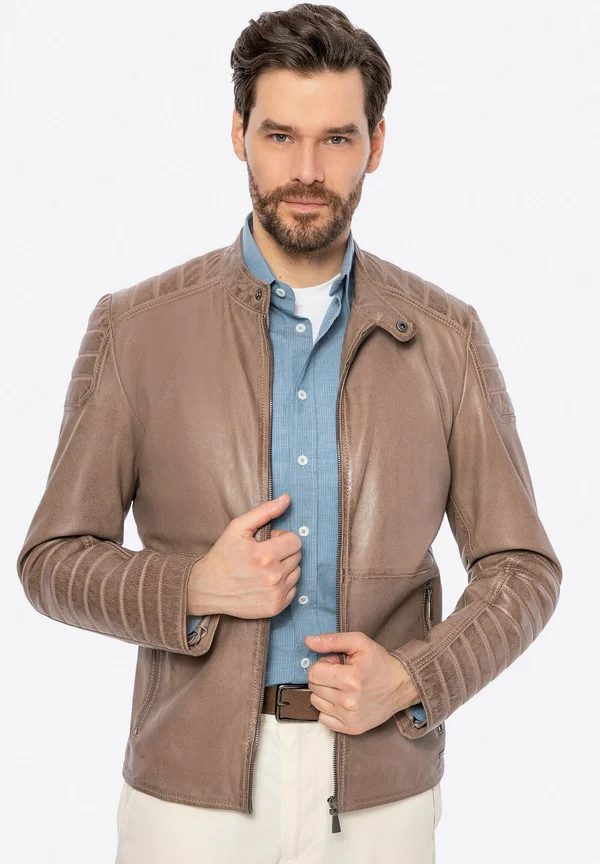 Lederjacke - beige