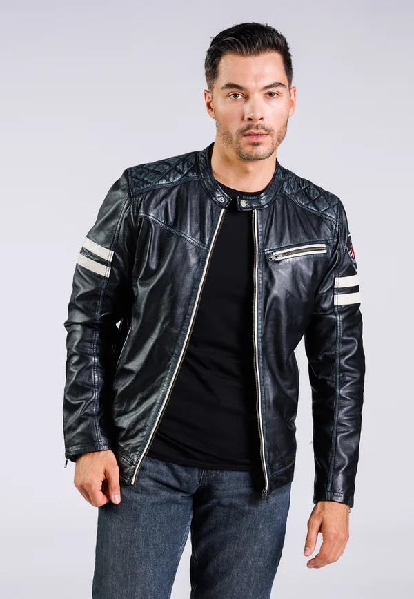 Lederjacke - black